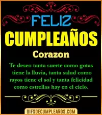 GIF Frases de Cumpleaños Corazon